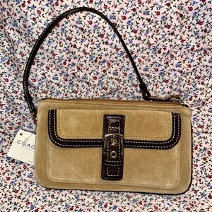 Coach Suede Slim Wristlet Wallet New